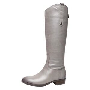 Sam Edelman Gray Leather Riding Boots‎ – Size 6W – New in Box